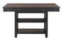 Homelegance Baywater Counter Height Table in Natural and Black 5705BK-36