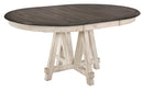Homelegance Clover Round Dining Table in White and Gray 5656-66*