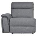 Homelegance Furniture Maroni Power LSF Reclining Chair with Power Headrest and USB Port in Dark Gray/Light Gray 8259-LRPWH