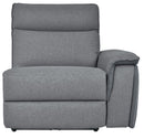 Homelegance Furniture Maroni Power RSF Reclining Chair with Power Headrest and USB Port in Dark Gray/Light Gray 8259-RRPWH