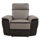 Homelegance Furniture Laertes Power Reclining Chair in Taupe Gray 8318-1PW