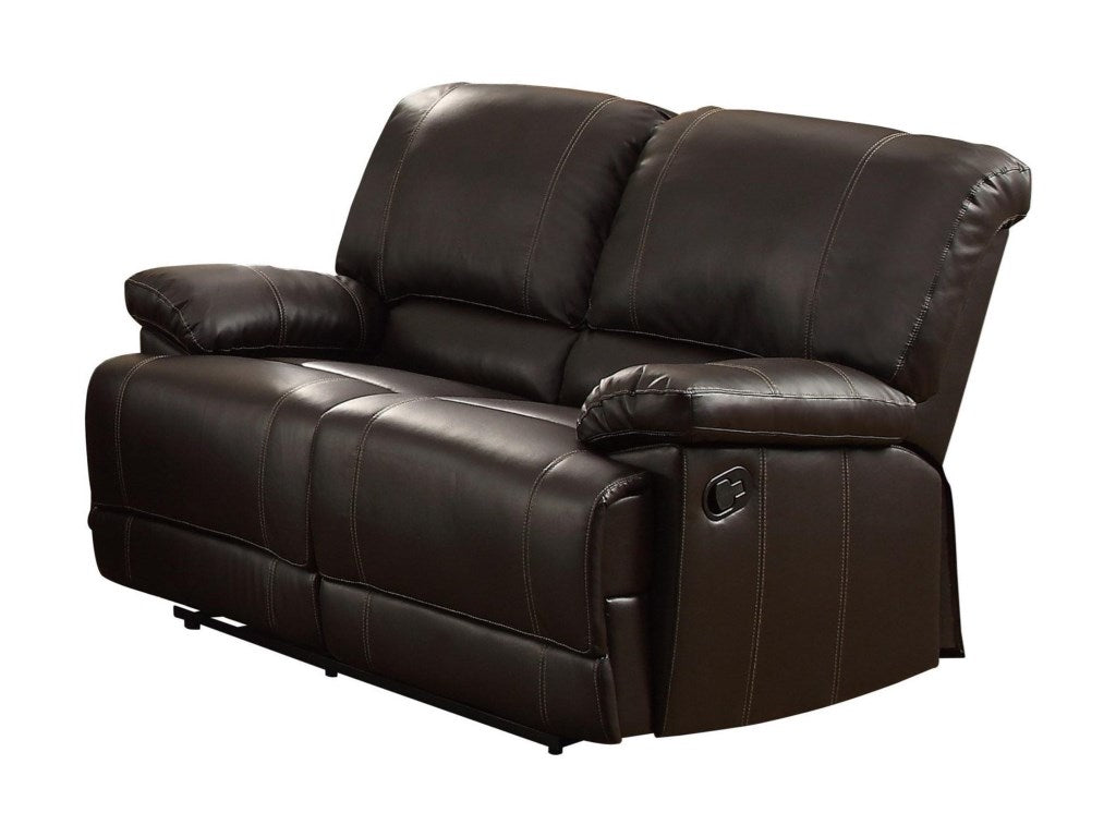 Homelegance Furniture Cassville Double Reclining Loveseat in Dark