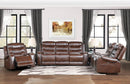 Homelegance Furniture Putnam Power Reclining Chair in Brown 9405BR-1PW