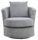 Homelegance Furniture Morelia Swivel Chair in Dark Gray 9468DG-1