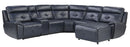 Homelegance Furniture Avenue Armless Reclining Chair in Navy 9469NVB-AR