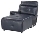 Homelegance Furniture Avenue Left Side Chaise in Navy 9469NVB-LC