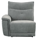 Homelegance Furniture Tesoro Power Double Reclining Sofa w/ Power Headrests in Dark Gray 9509DG-3PWH*