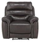 Homelegance Furniture Lance Power Reclining Chair with Power Headrest and USB Port in Brown 9527BRW-1PWH