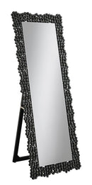 Silver and Smoke Grey Standing Cheval Mirror