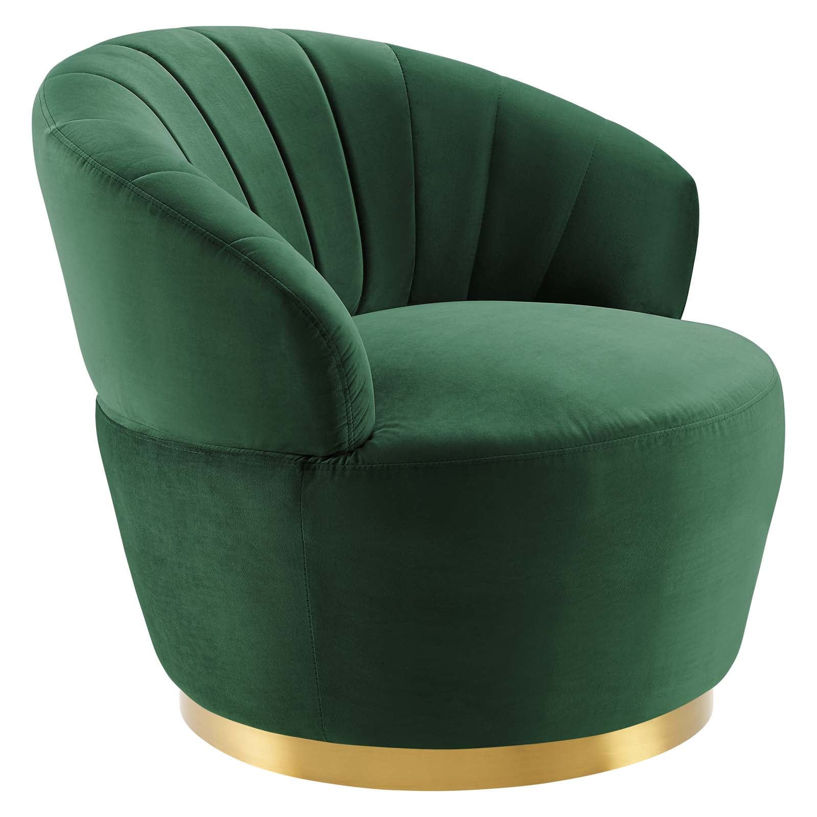 Billow Tufted Performance Velvet Swivel Chair