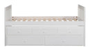 Homelegance Galen Twin/Twin Trundle Bed with Storage in White B2053PRW-1*