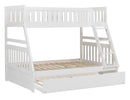 Homelegance Galen Twin/Full Bunk Bed w/ Twin Trundle in White B2053TFW-1*R