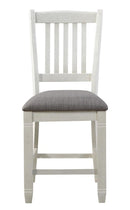 Homelegance Granby Counter Height Chair in White & Brown (Set of 2)