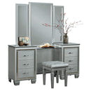 Homelegance Allura Vanity Dresser with Mirror in Silver 1916-15*