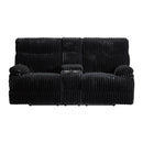 Admiral Loveseat with Console in Masis Black
