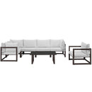 Fortuna 7 Piece Outdoor Patio Sectional Sofa Set