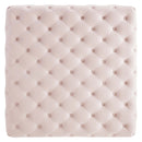 Ensconce Tufted Performance Velvet Square Ottoman