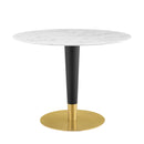 Zinque 40" Artificial Marble Dining Table