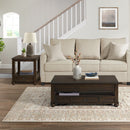 Wagner Occasional Table Set in Cherry-Rectangular Lift-Top Coffee Table