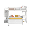 Hampton Kids Over Loft with Staircase and Desk with Speaker