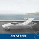 Glimpse Outdoor Patio Mesh Chaise Lounge Set of 4