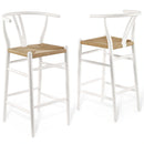 Amish Wood Bar Stool Set of 2