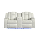 Carlo Power Motion Loveseat with Power Headrest, Console and LED