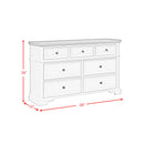 Eastwood Youth 7-Drawer Dresser in Brown and Off-White