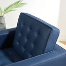 Loft Tufted Upholstered Faux Leather Armchair