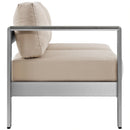 Shore Left-Arm Corner Sectional Outdoor Patio Aluminum Loveseat