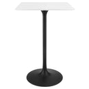 Lippa 28" Square Wood Top Bar Table