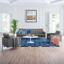 Loft 3 Piece Tufted Upholstered Faux Leather Set