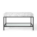 Kingsley 60" Black Stainless Steel Bathroom Vanity