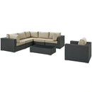 Sojourn 7 Piece Outdoor Patio Sunbrella� Sectional Set