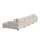 Arizona Modular Sectional Set with RHF Chaise in Steno Beige