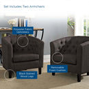 Prospect 2 Piece Upholstered Fabric Armchair Set