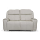 Barnett Power Reclining Loveseat with Power Headrests & Lumbar