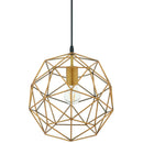 Rarity Geometric Decagon-Shaped Brass Pendant Light