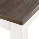 Martin 6 Pc Dining set (Table+ 4 + Bench) (Dark Brown Top - White Base)