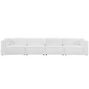 Mingle 4 Piece Upholstered Fabric Sectional Sofa Set