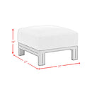 Playa Ottoman - Dark Grey and Olefin Beige