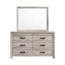 Ellen Dresser & Mirror Set White
