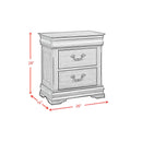 Northridge 3-Drawer Nightstand in Cherry