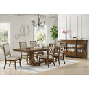 Phillipe Dining Side Chair with Grey Fabric in Cherry (2 Per Carton)