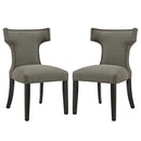 Curve Dining Side Chair Fabric Set of 2