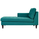 Empress Left-Arm Upholstered Fabric Chaise