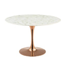 Lippa 47" Round Artificial Marble Dining Table