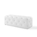 Amour 48" Tufted Button Entryway Faux Leather Bench