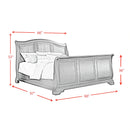 Cameron Cherry Sleigh Bed