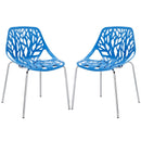 Stencil Dining Side Chair Plastic Set of 2